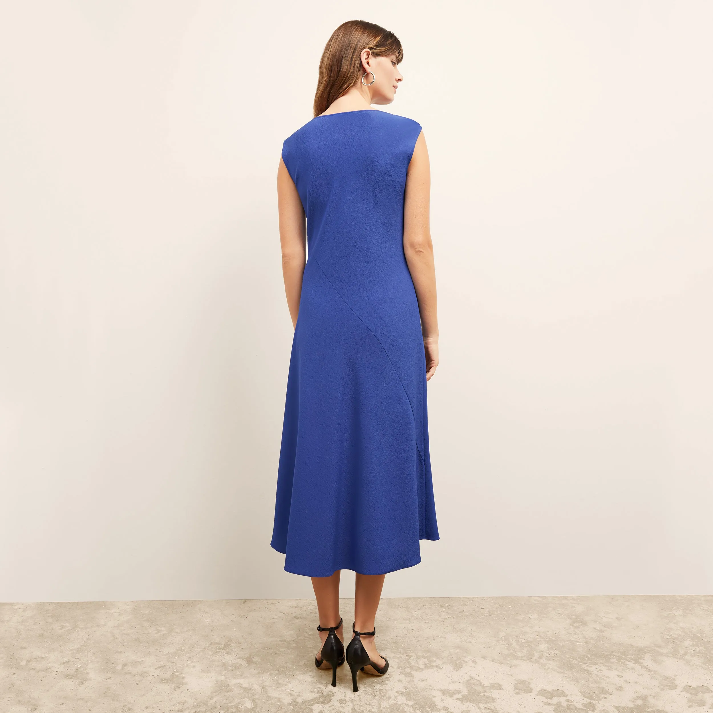 Priya Dress - Eco Heavy Soft Wave :: Royal Blue