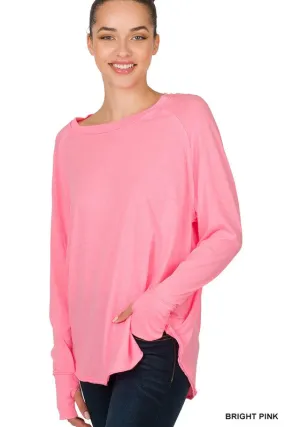Raglan Sleeve Thumbhole Top