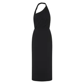 Rebecca Vallance Aria Halter Midi Black