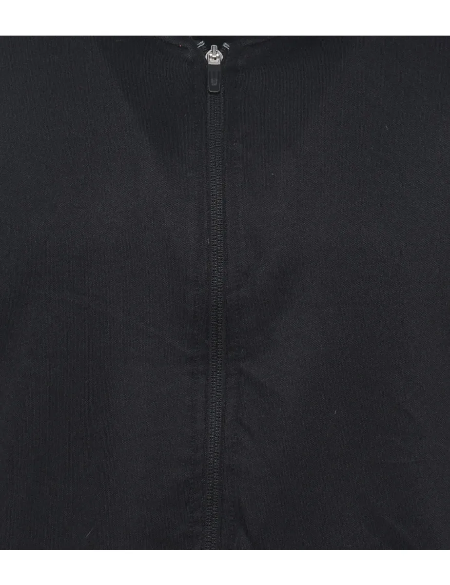 Reebok Hooded Black & Blue Track Top - M