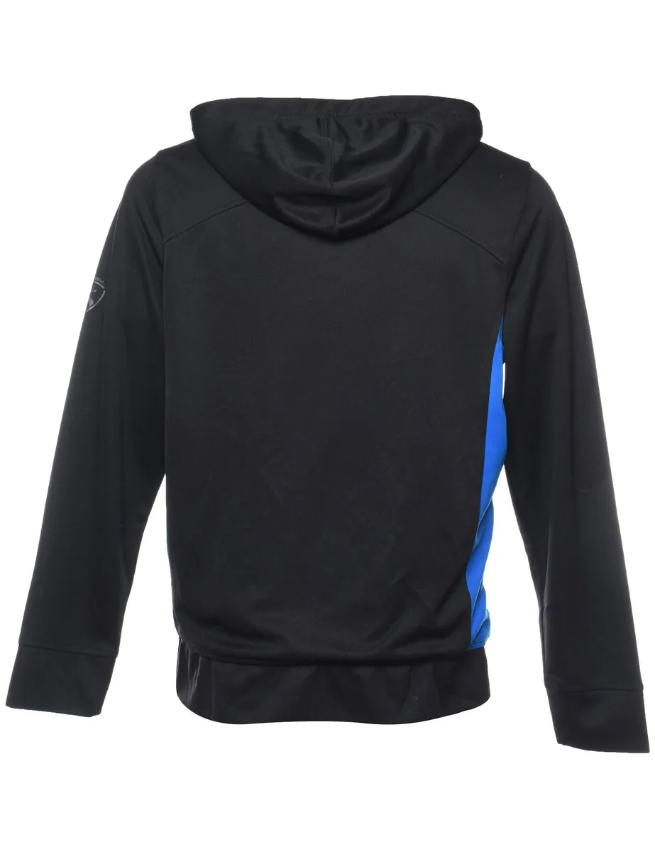 Reebok Hooded Black & Blue Track Top - M