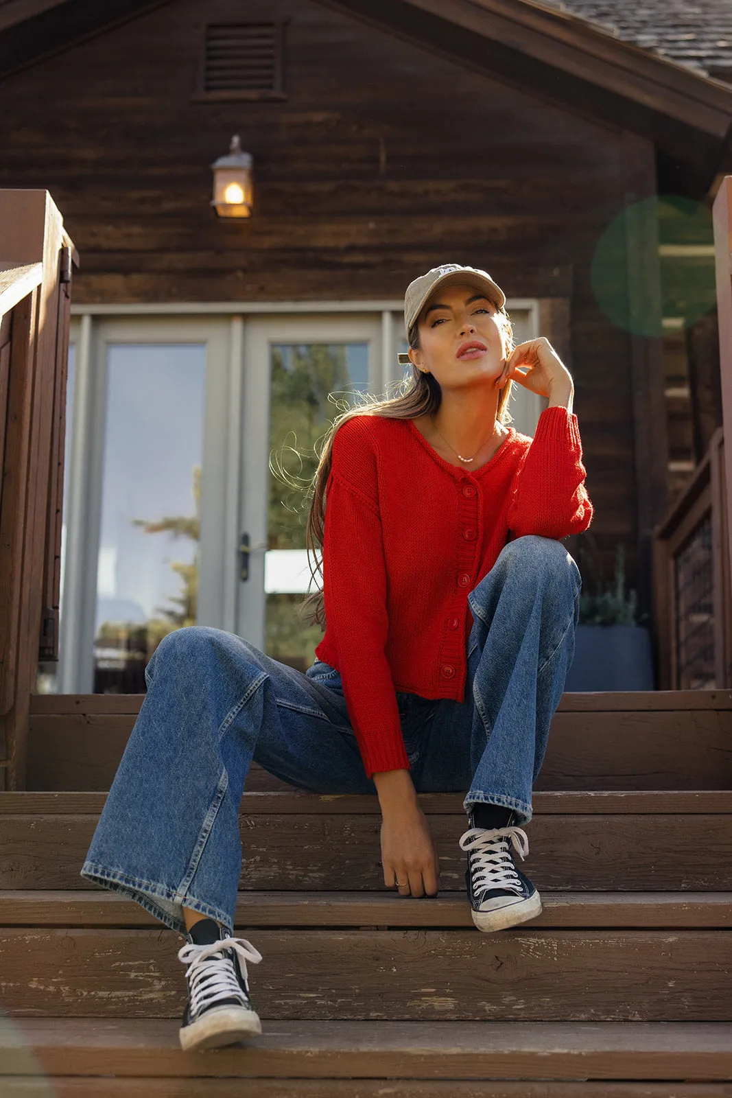 Rekindled Flames Cropped Cardigan