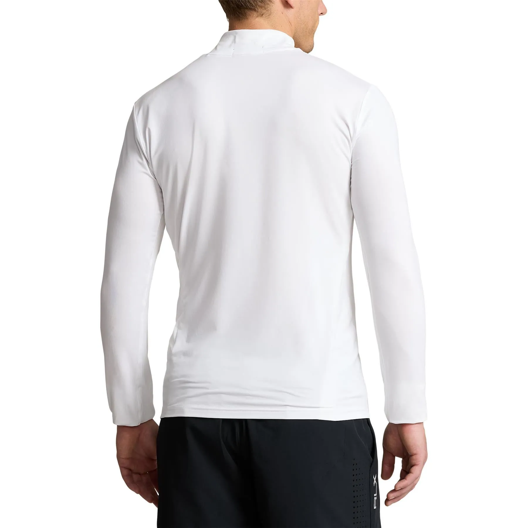 RLX Tailored Fit Long Sleeve Mock Neck Base Layer White - SS24