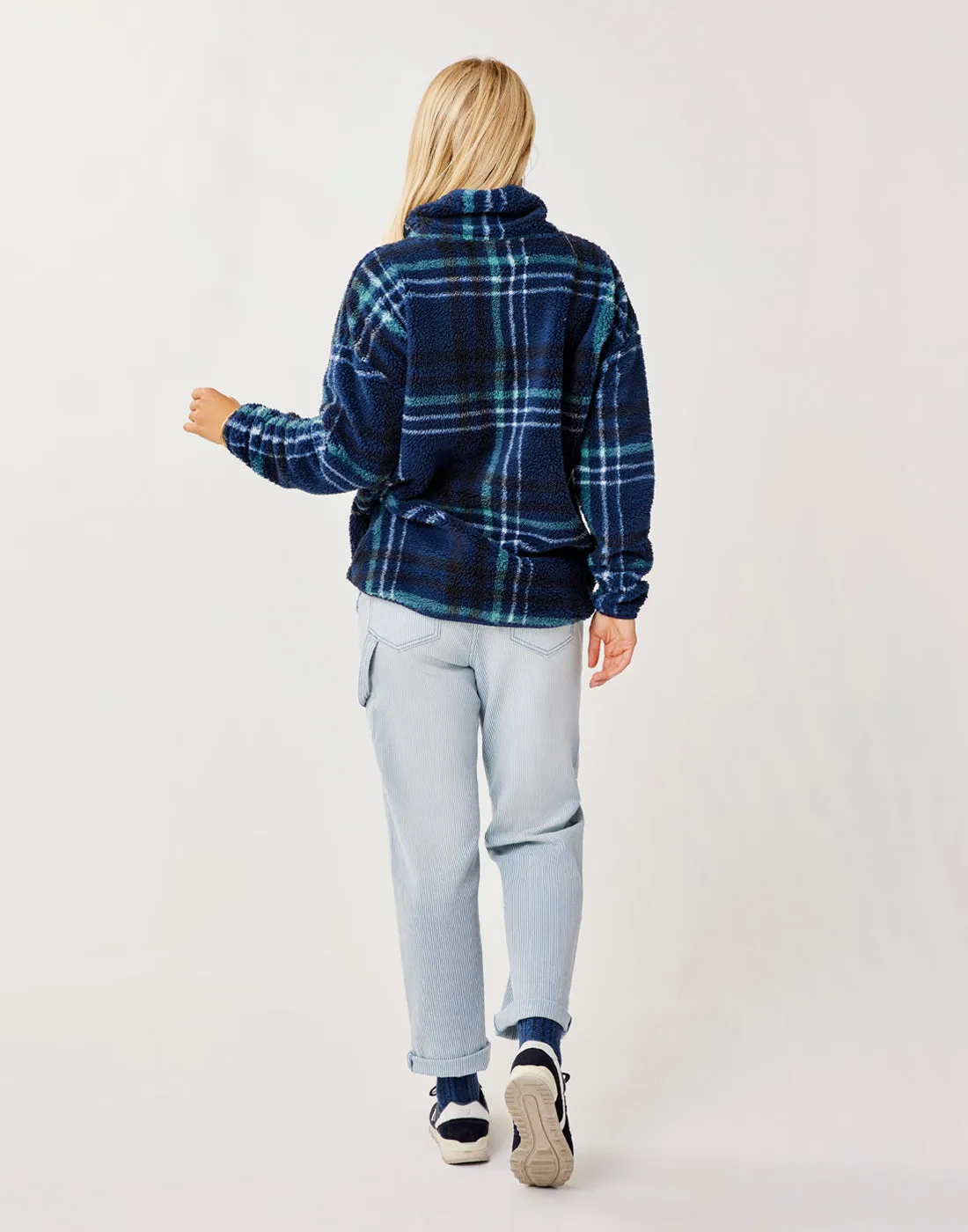 Roley Cowl: Navy Plaid