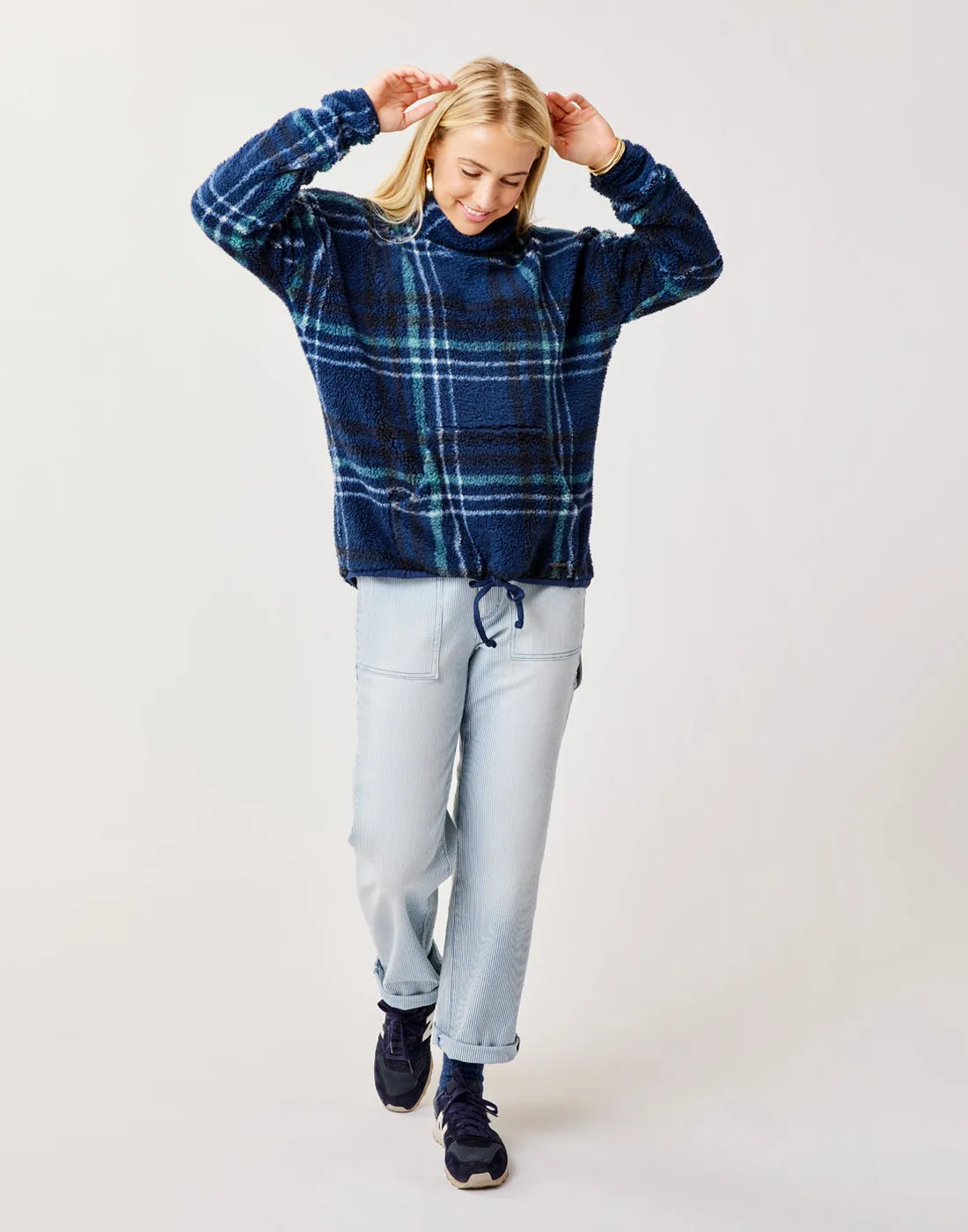 Roley Cowl: Navy Plaid