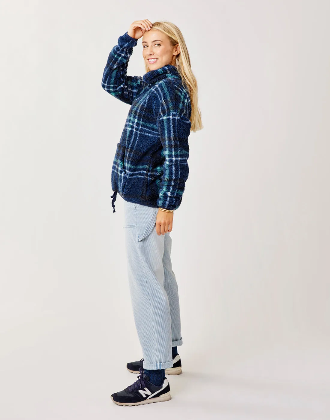 Roley Cowl: Navy Plaid