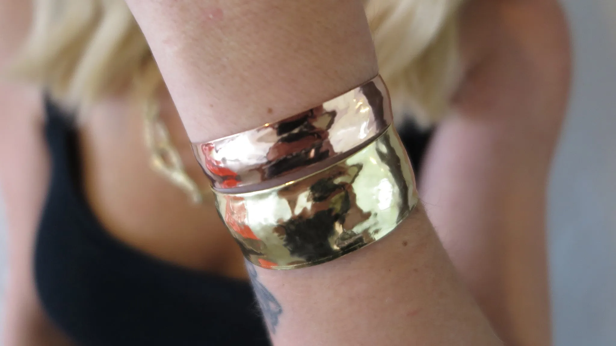Rose & Yellow Gold Cuff Set 1