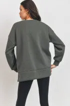ROUND NECK LS TUNIC TOP