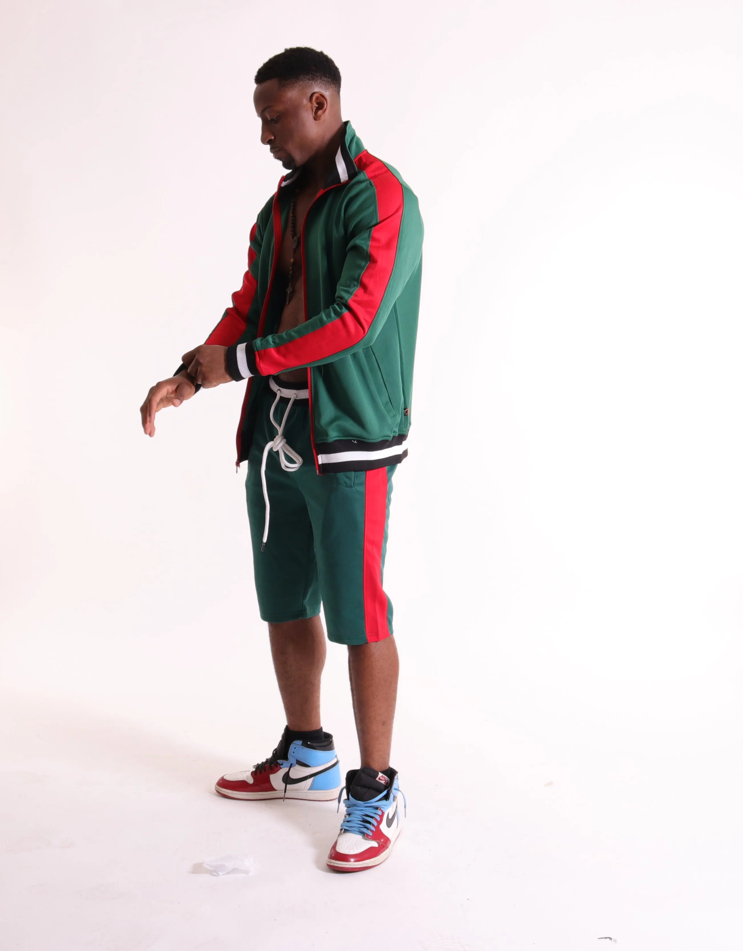 S91700-TRACK SHORTS (DK.GREEN)