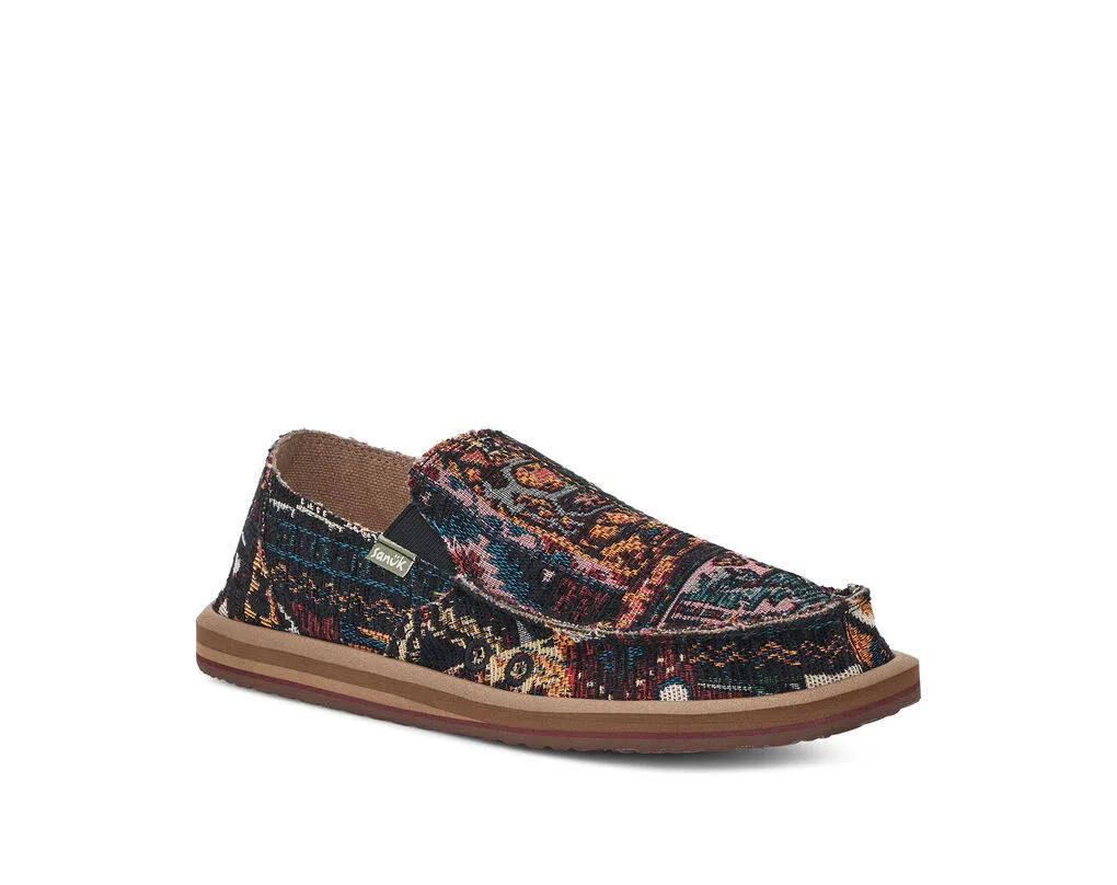 Sanuk Mens Sidewalk Surfer Rug Black Multi