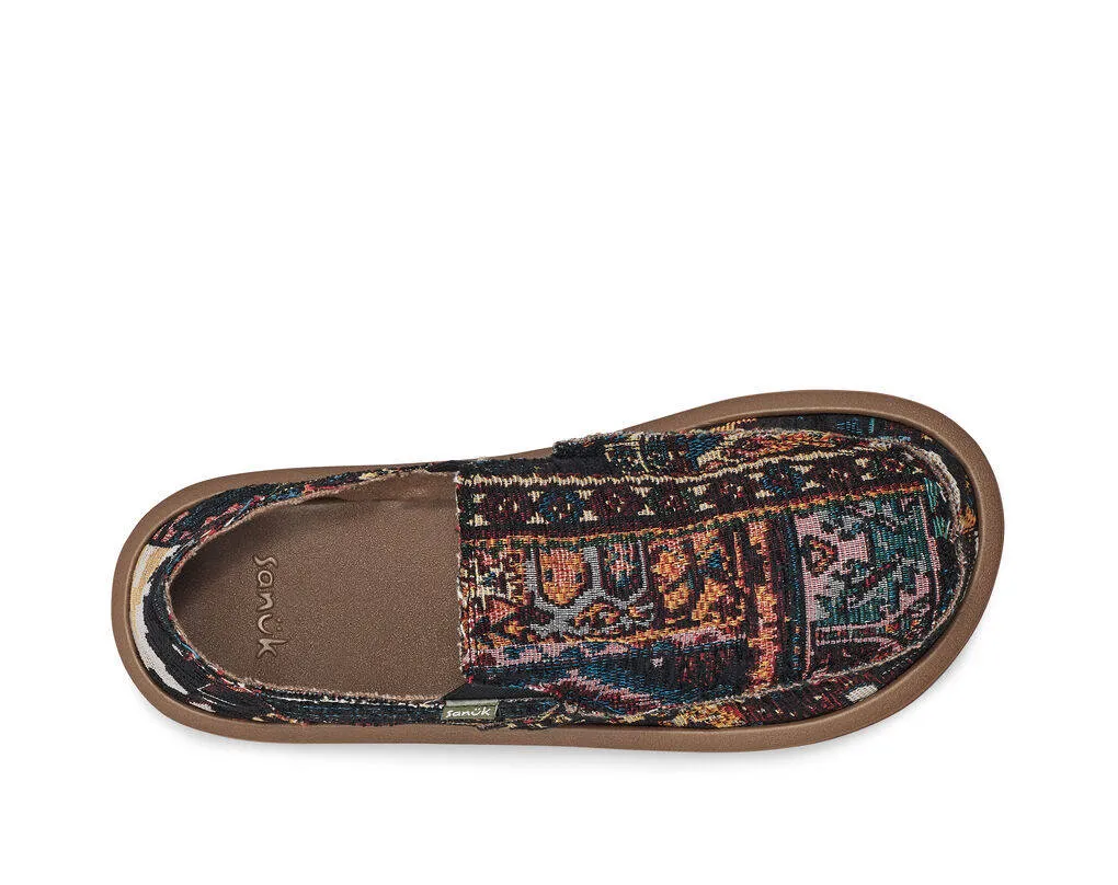Sanuk Mens Sidewalk Surfer Rug Black Multi