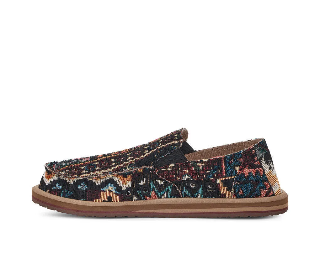 Sanuk Mens Sidewalk Surfer Rug Black Multi