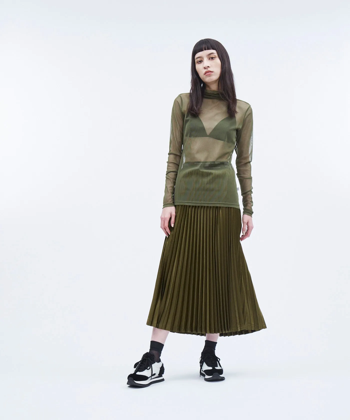 Satin Pleated Skirt