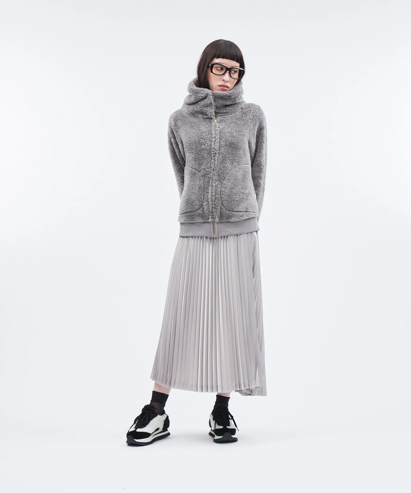 Satin Pleated Skirt
