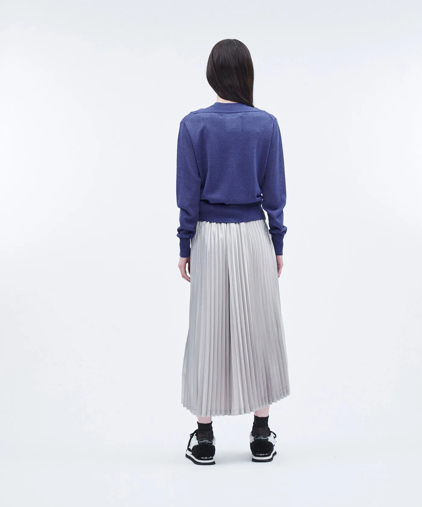 Satin Pleated Skirt