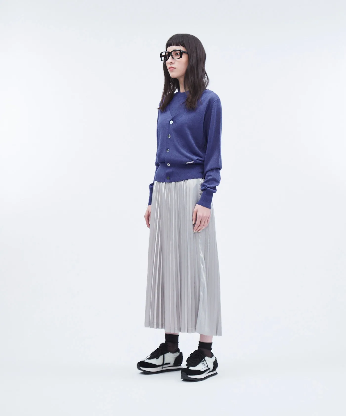 Satin Pleated Skirt