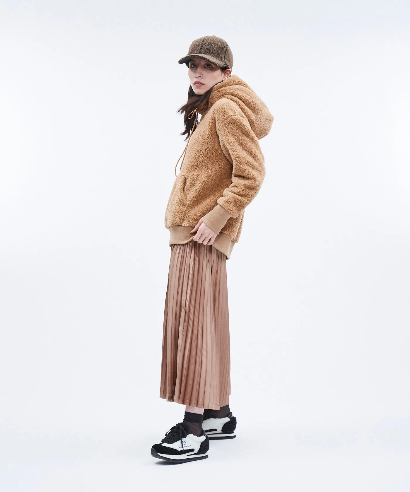 Satin Pleated Skirt