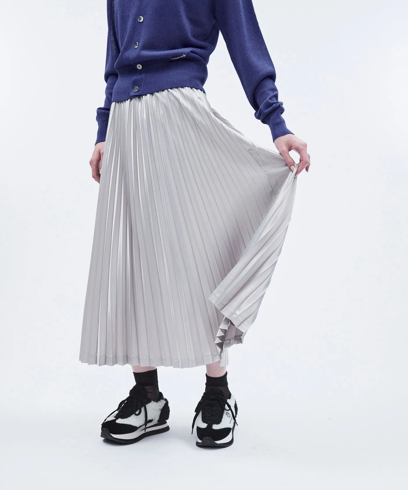 Satin Pleated Skirt