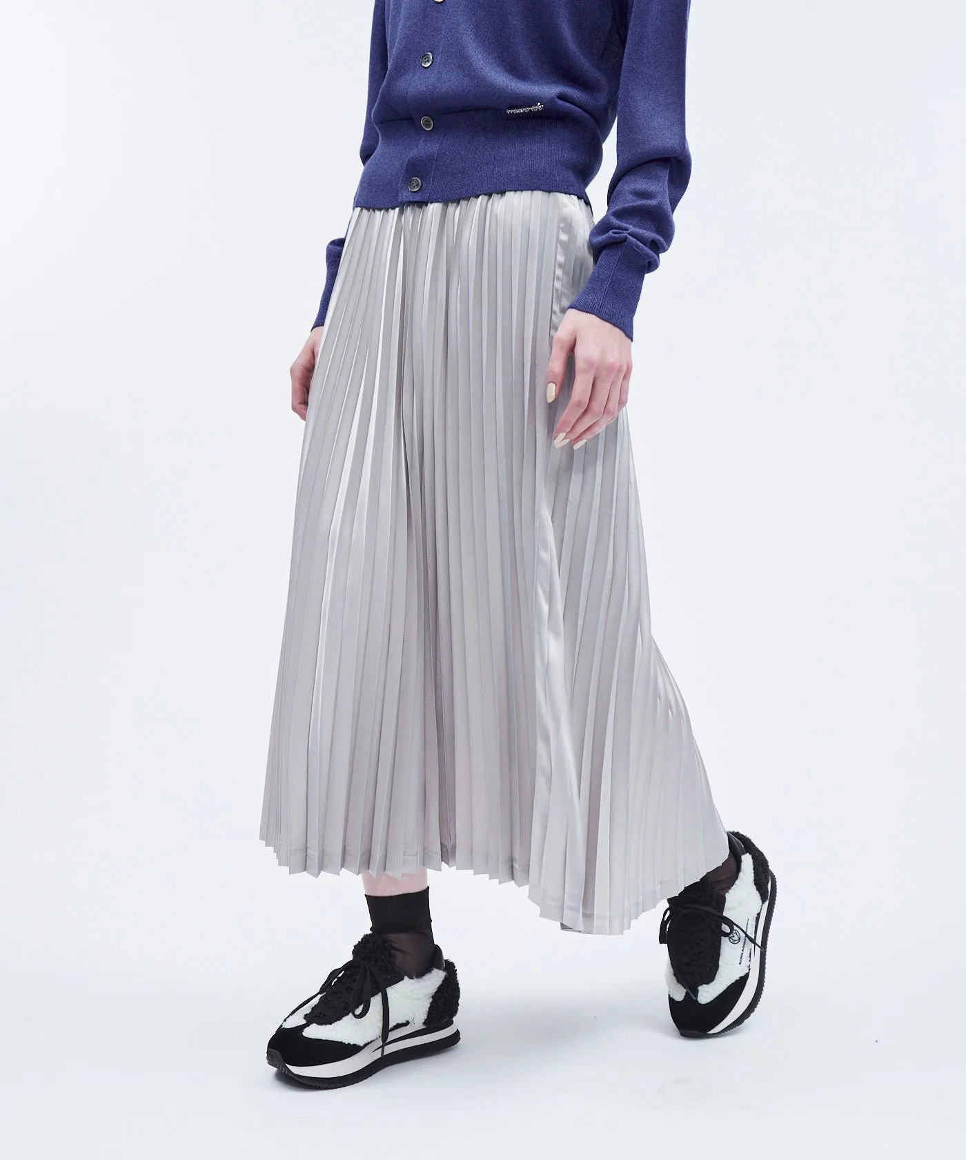 Satin Pleated Skirt