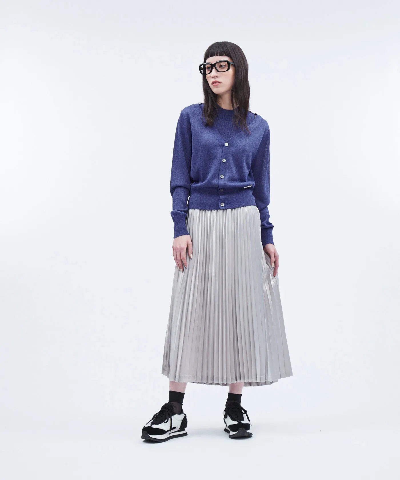 Satin Pleated Skirt