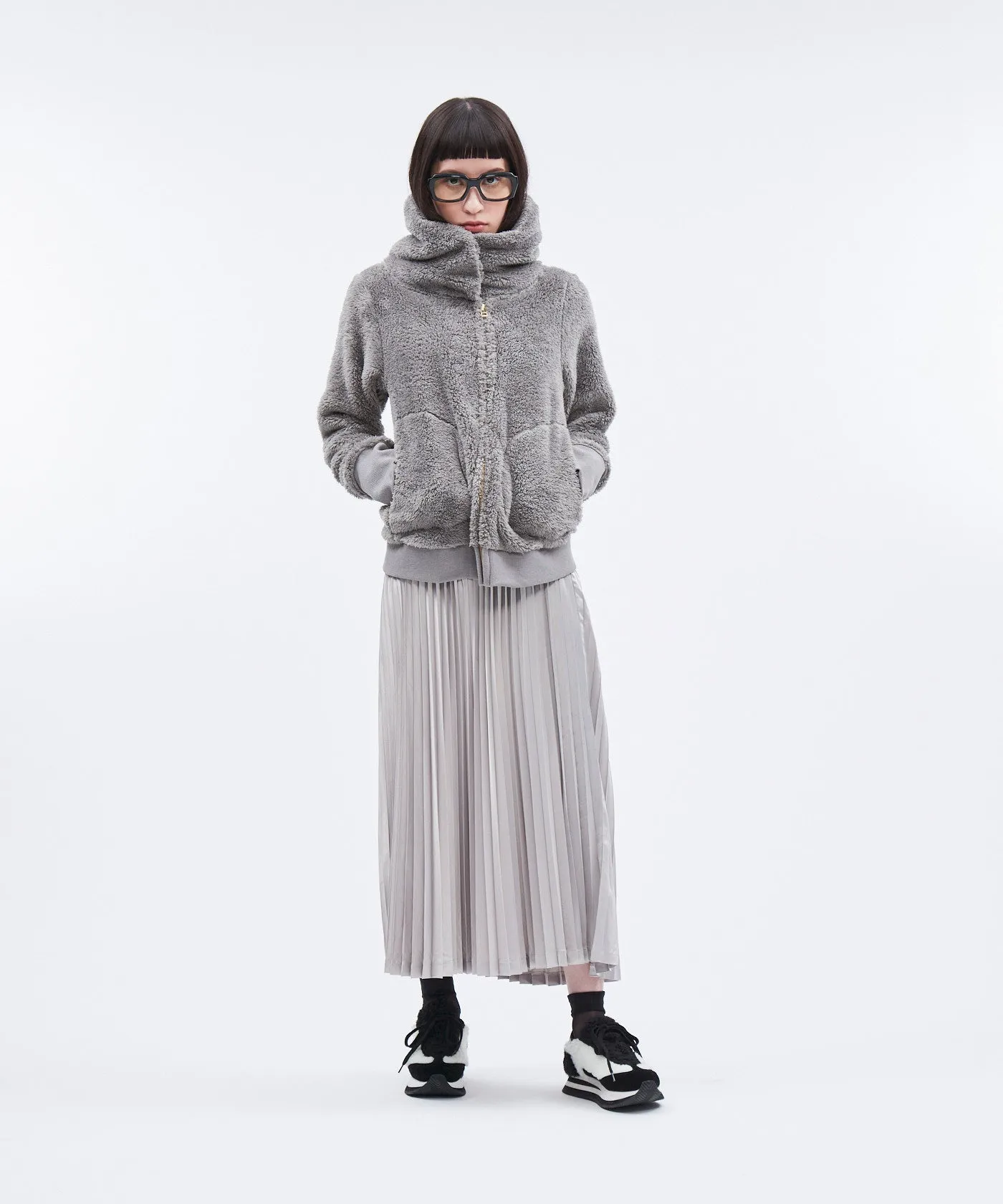 Satin Pleated Skirt
