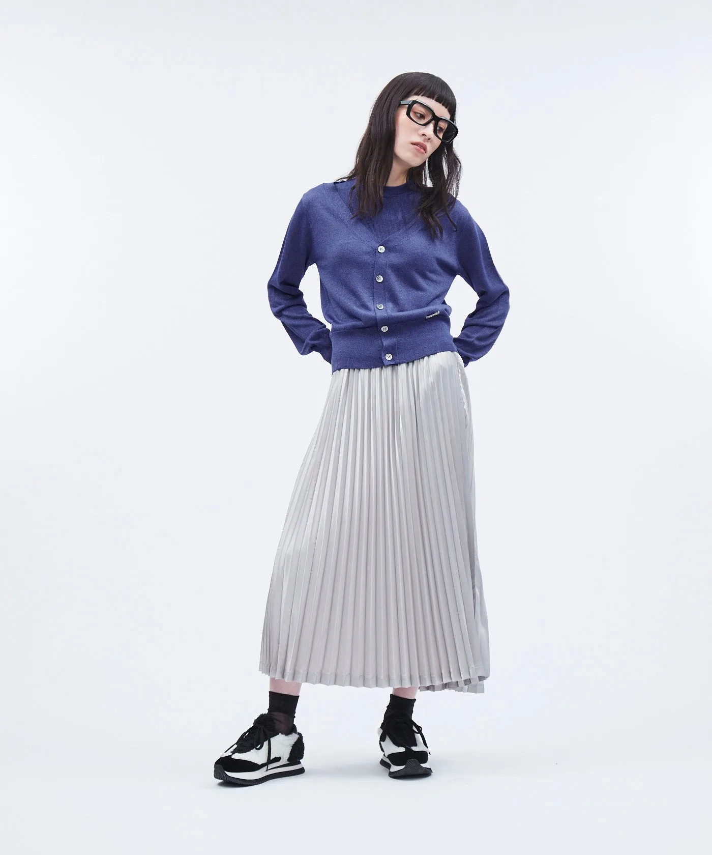 Satin Pleated Skirt