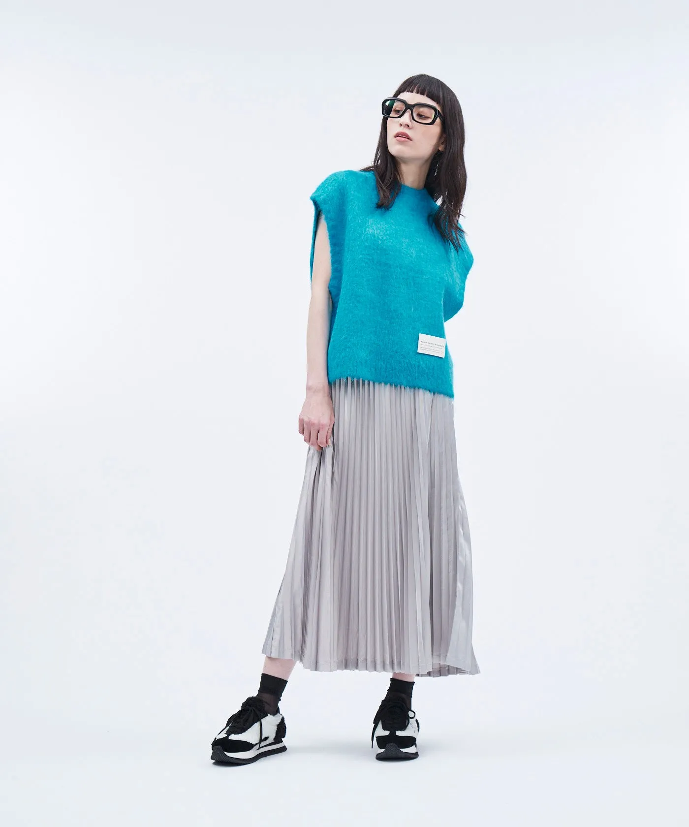 Satin Pleated Skirt