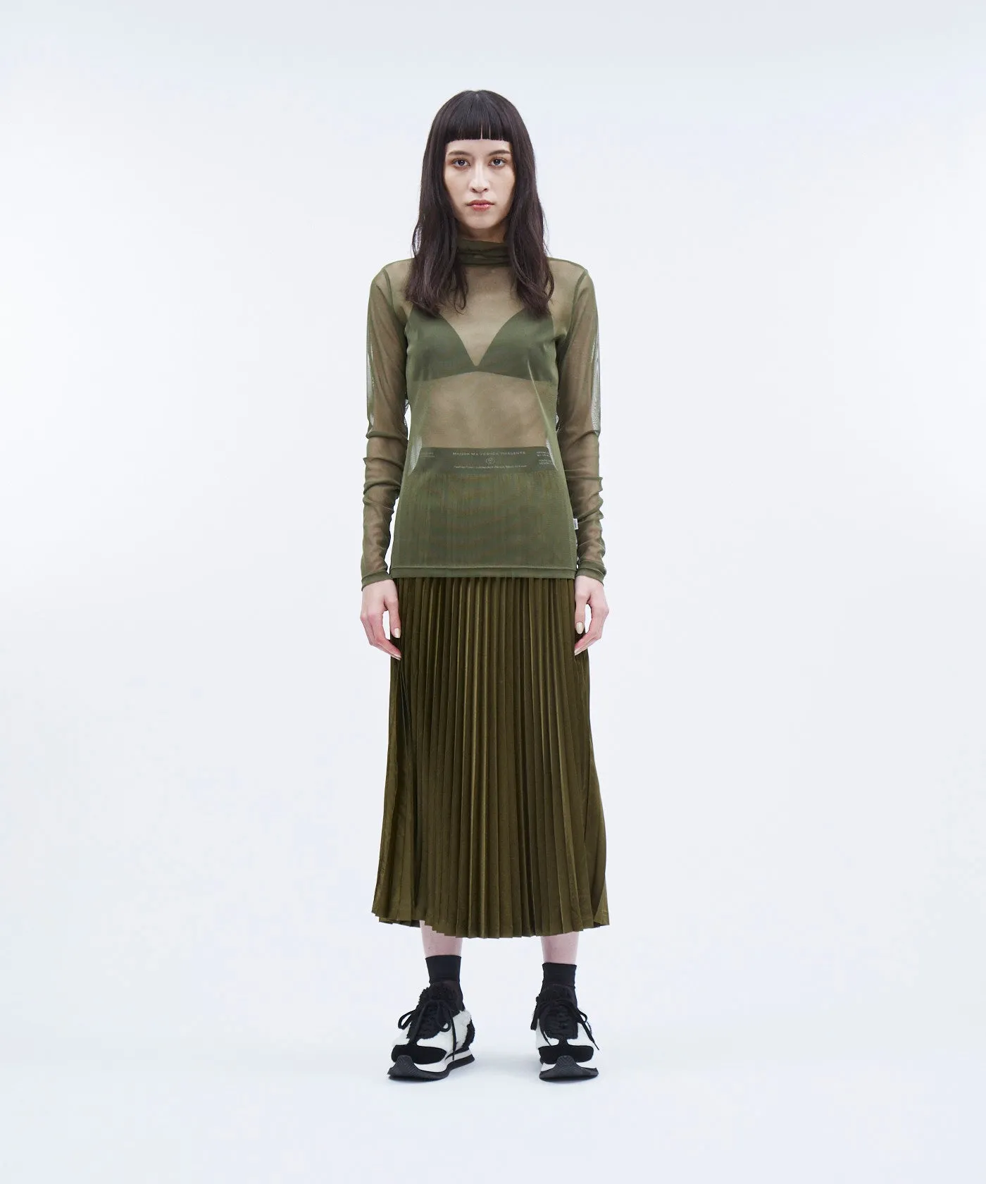 Satin Pleated Skirt