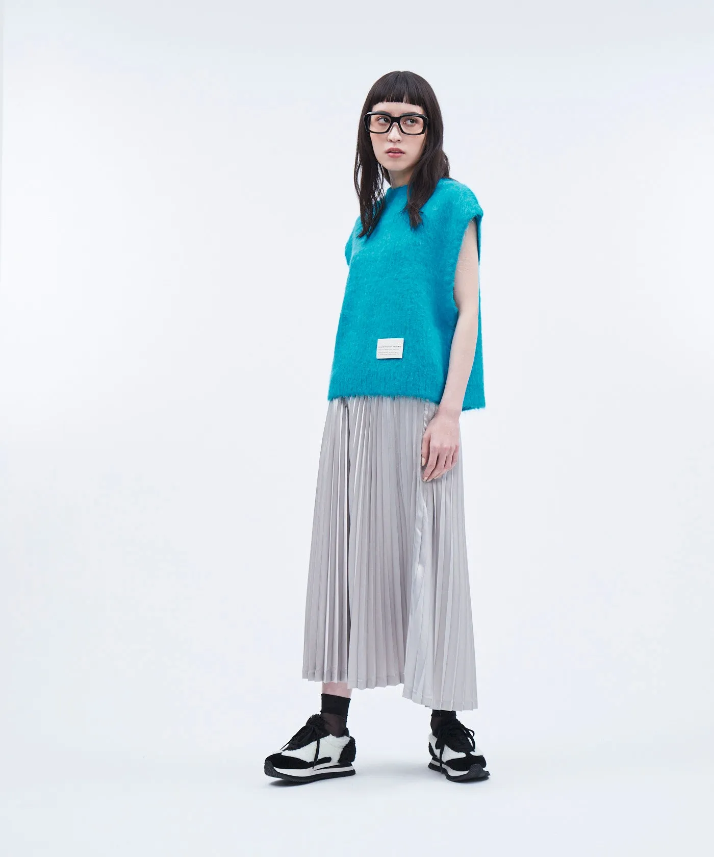 Satin Pleated Skirt