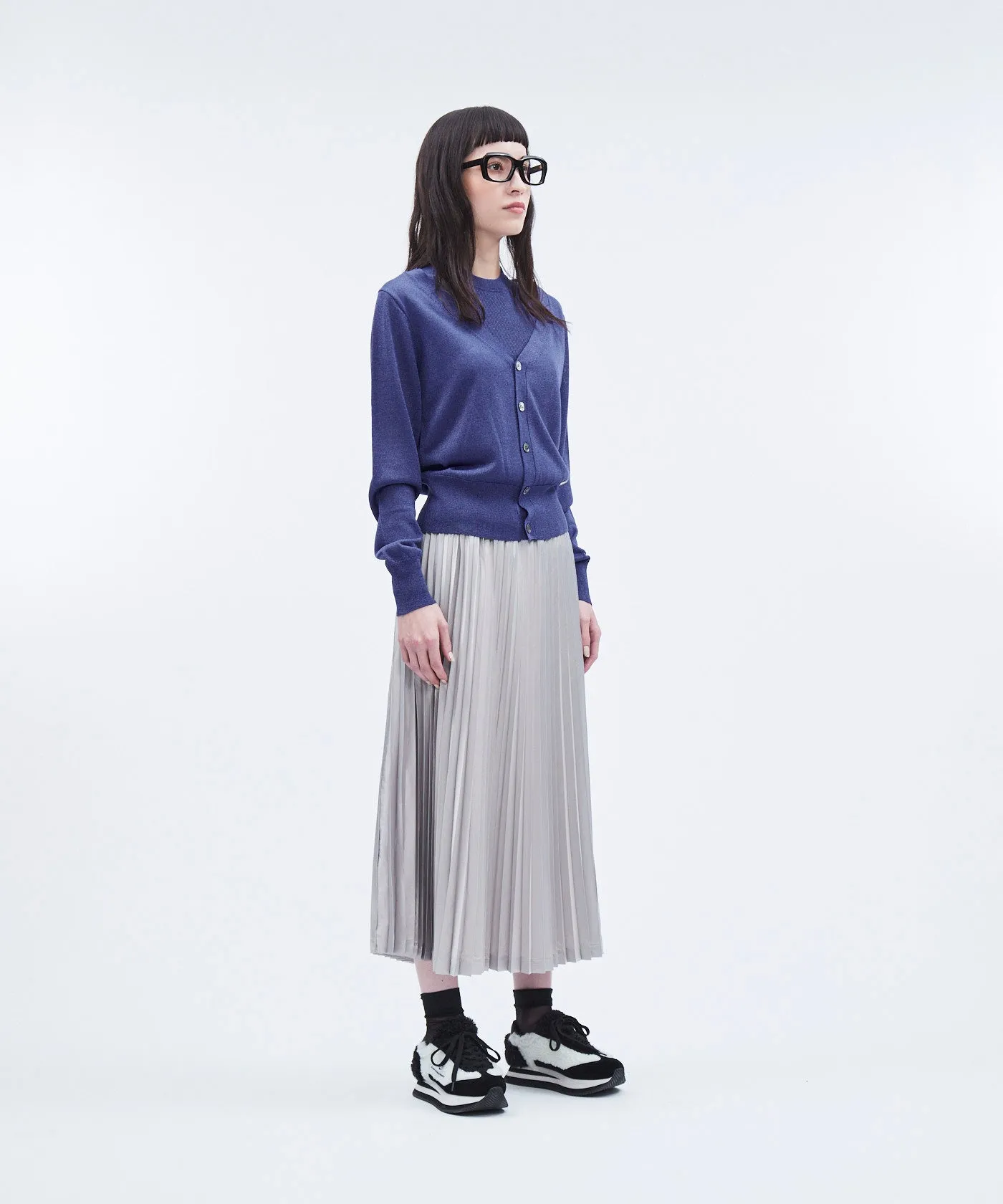 Satin Pleated Skirt