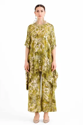 Sequin Embellished Green Mayan Co-Ord Set