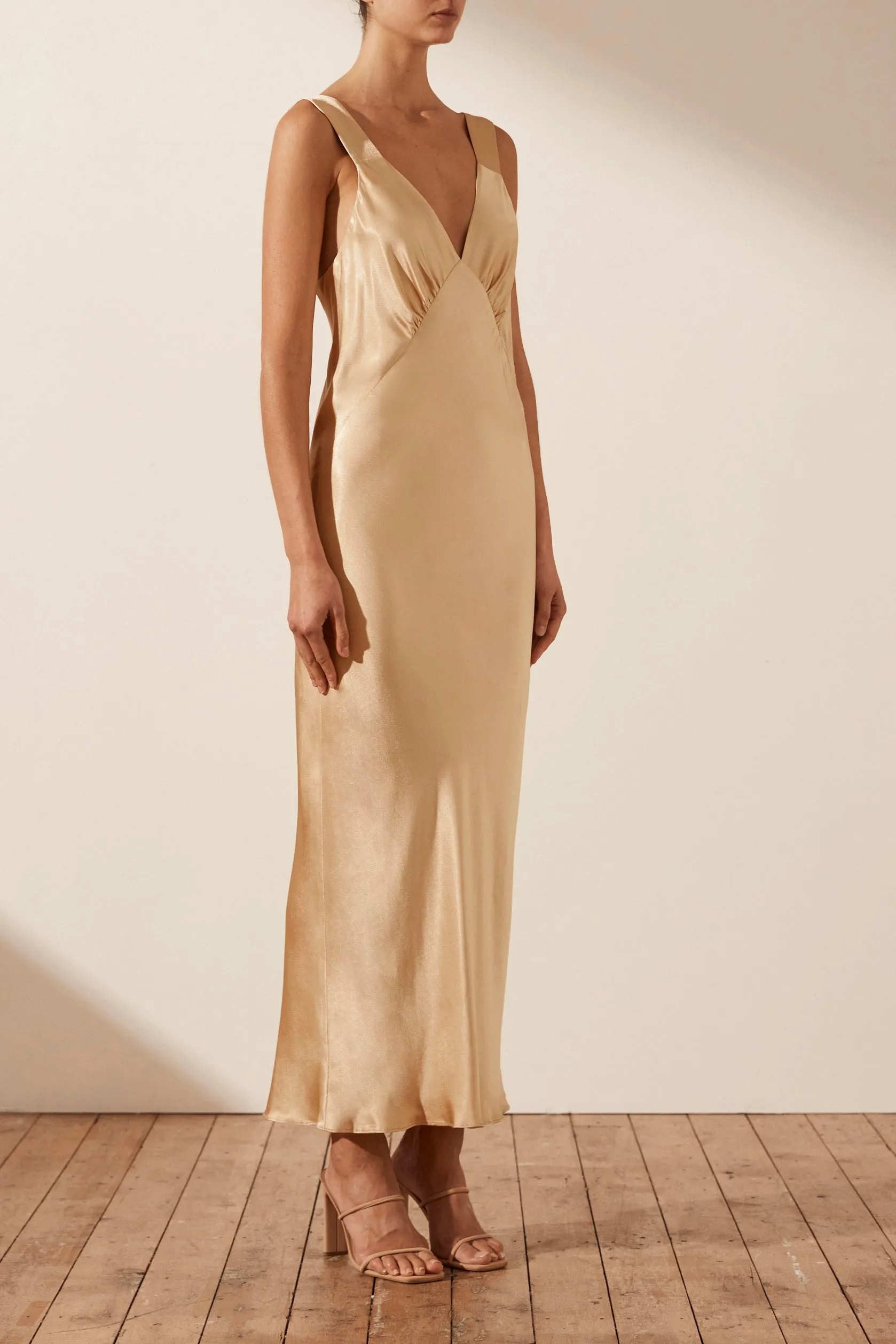 Shona Joy Felicity Plunged Midi Dress