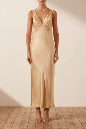 Shona Joy Felicity Plunged Midi Dress