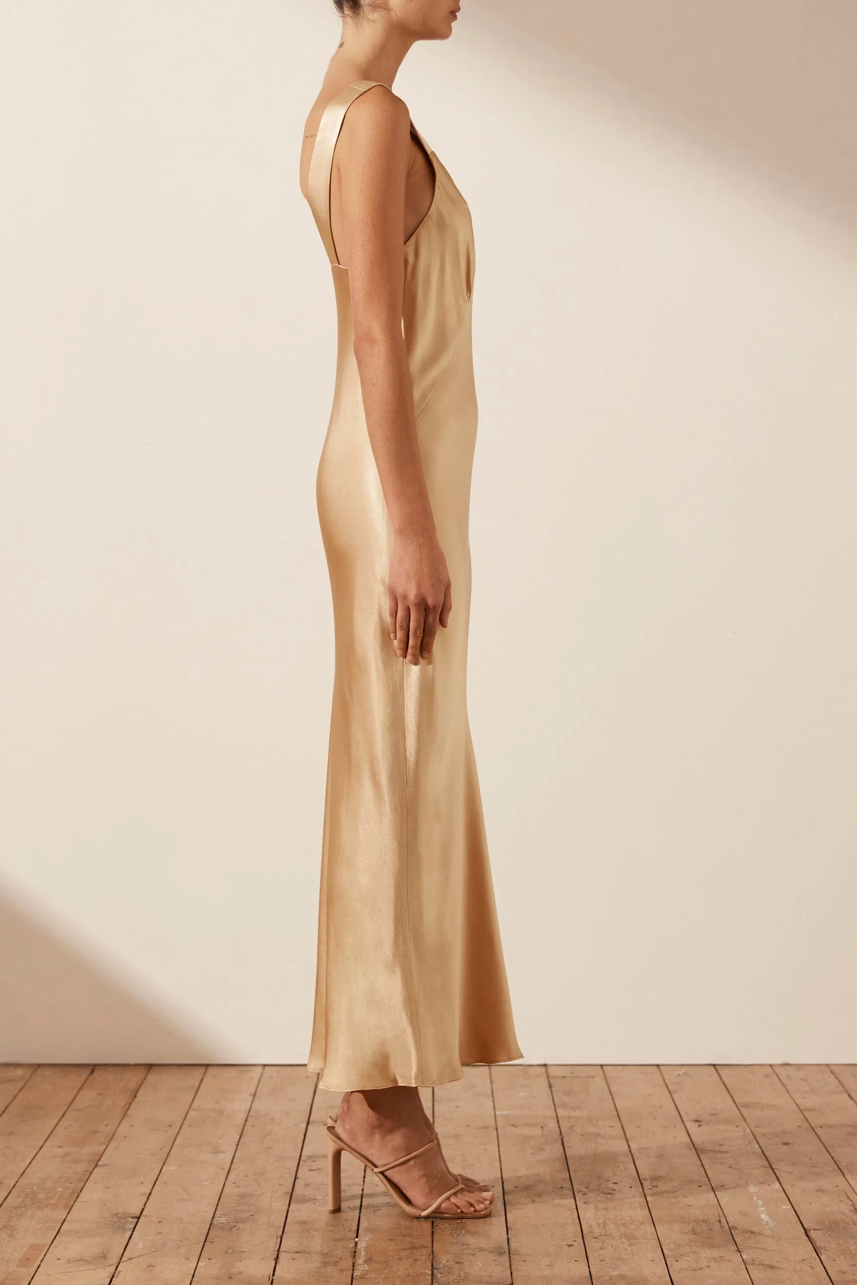 Shona Joy Felicity Plunged Midi Dress