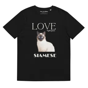Siamese Cat, sustainable t-shirt,