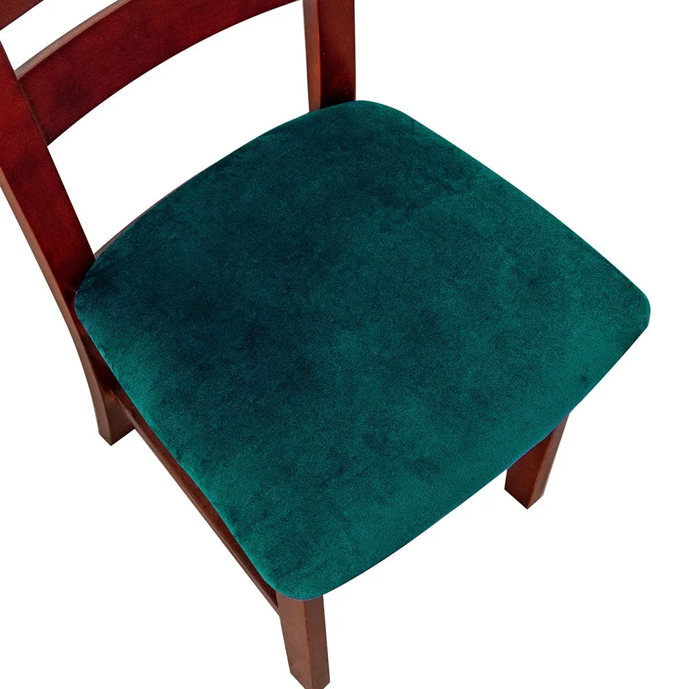 Silver Fleece Solid Color Stretch Chair Seat Cover