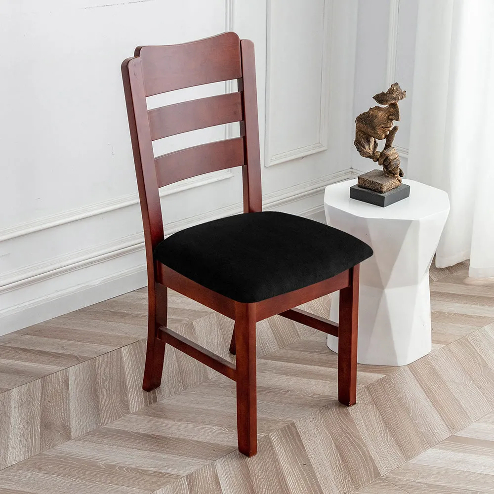 Silver Fleece Solid Color Stretch Chair Seat Cover