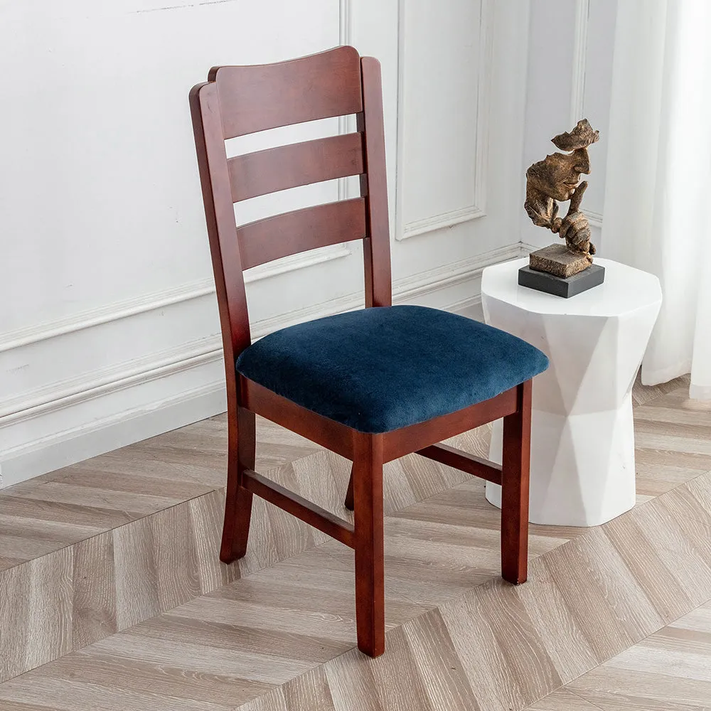 Silver Fleece Solid Color Stretch Chair Seat Cover