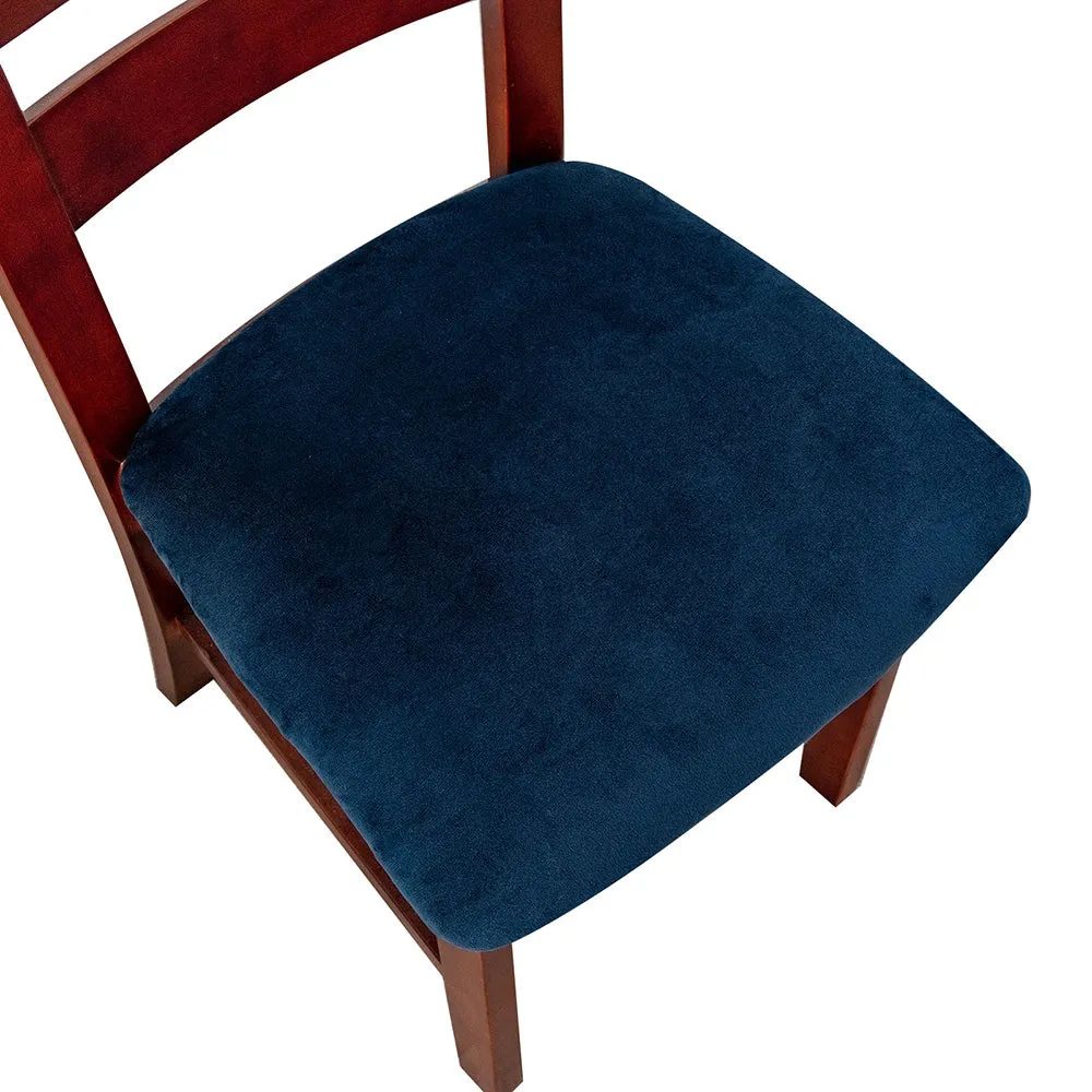 Silver Fleece Solid Color Stretch Chair Seat Cover