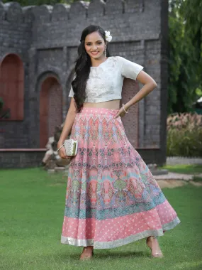 Silver Shimer Embroidered Blouse