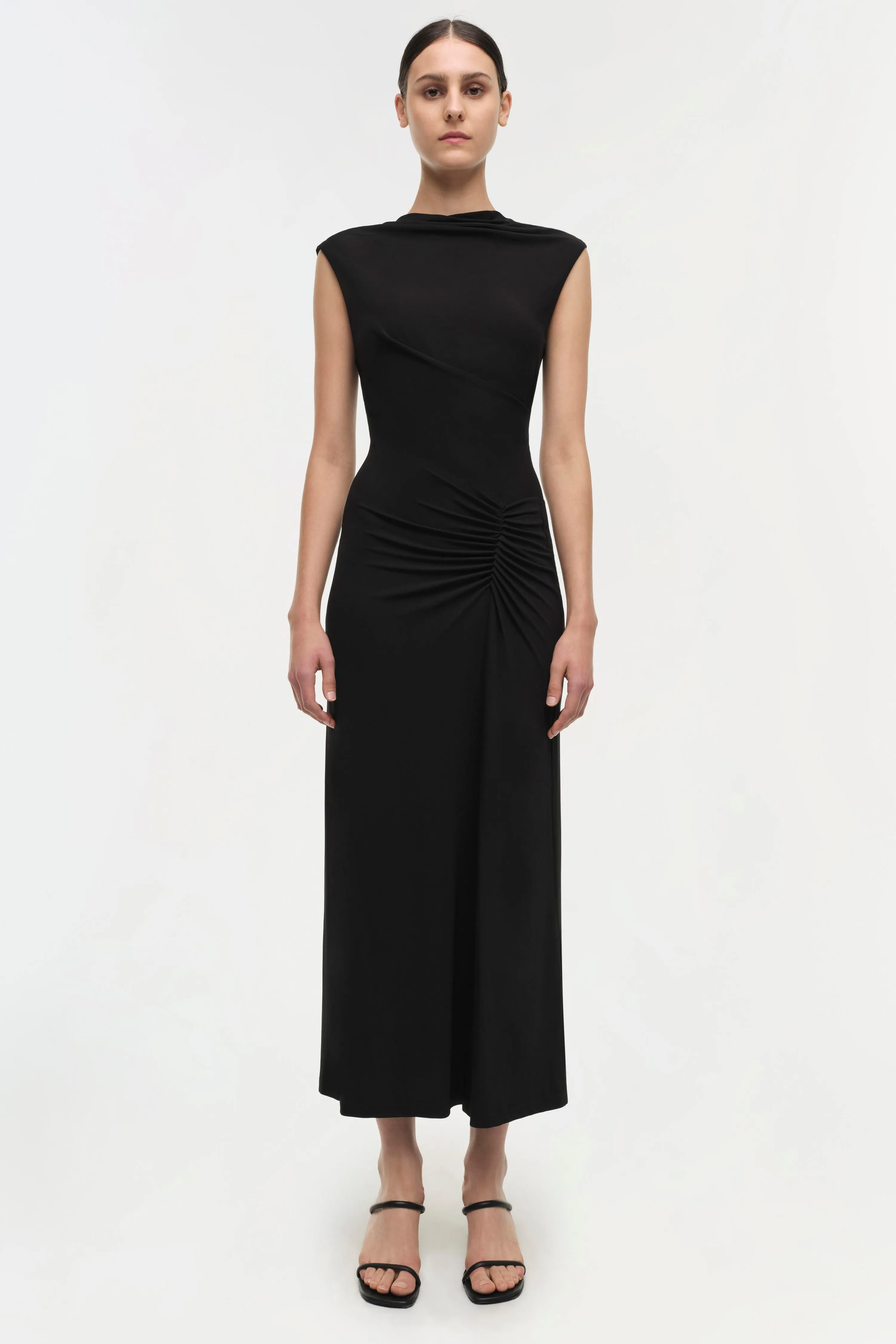 SIMKHAI - Acacia Midi Dress in Black