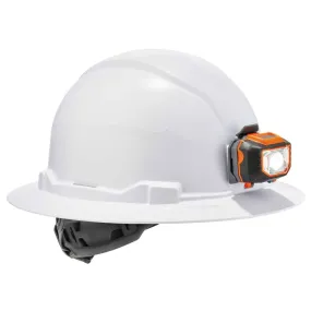 Skullerz 8971LED Class E Full Brim Hard Hat   LED Light - Ratchet Suspension