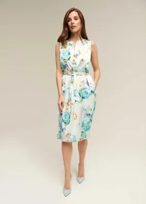 Split Neck Satin Dress