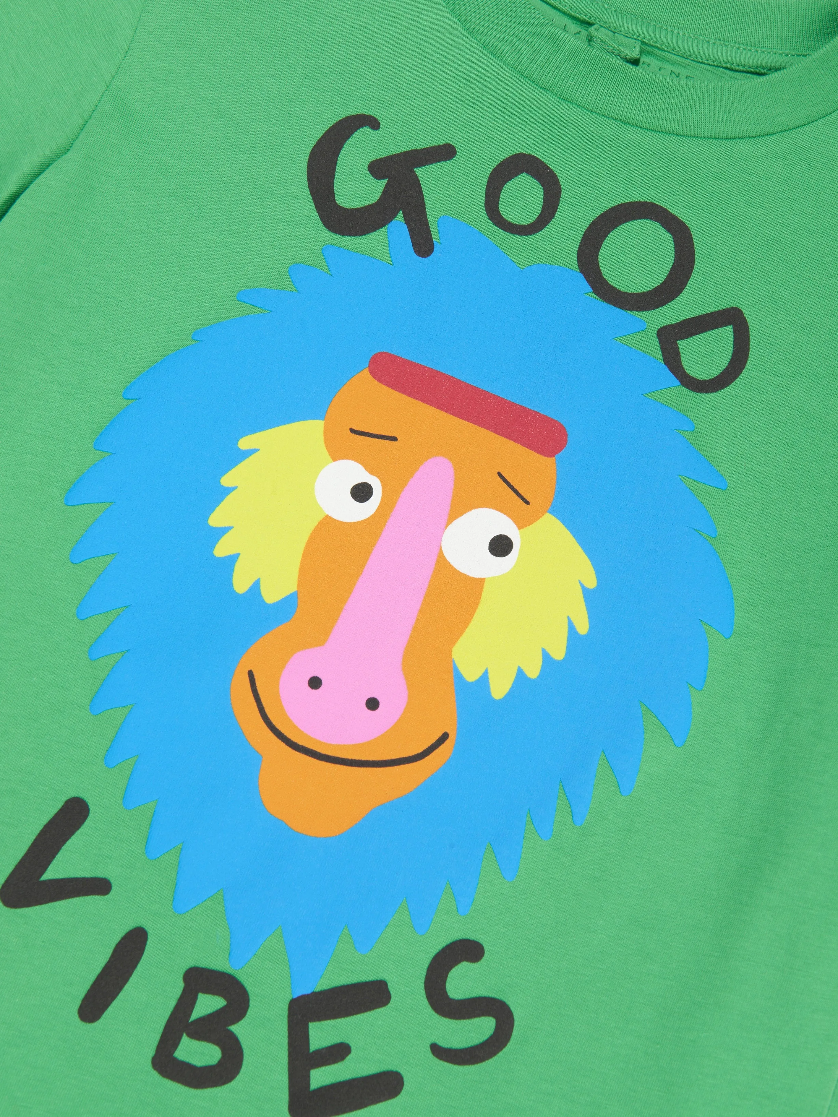 Stella McCartney Boys Monkey Print T-Shirt in Green