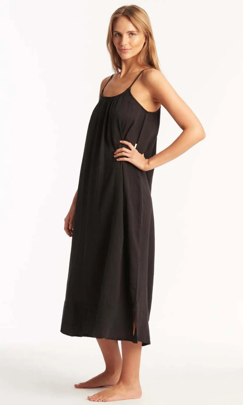Sunset Long Sun Dress Black