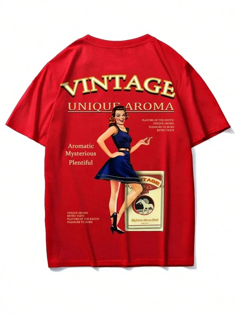 SXV  'Vinatge’ Printed Cool Aesthetic Oversized Baggy T-shirt