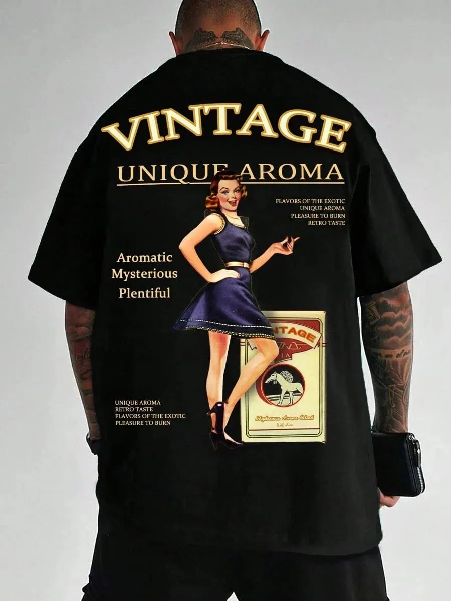 SXV  'Vinatge’ Printed Cool Aesthetic Oversized Baggy T-shirt