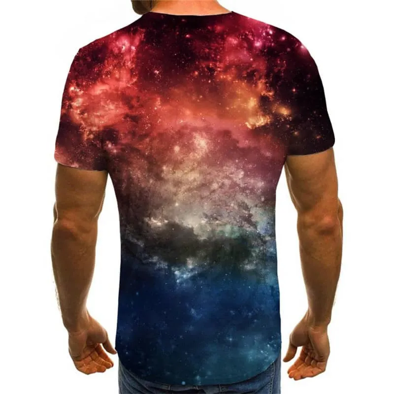 t shirt abstract  personality Novelty 3D shirt  men's art costume fun geometric colorful art Cool