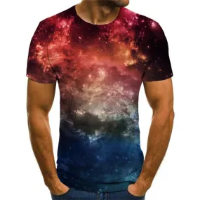 t shirt abstract  personality Novelty 3D shirt  men's art costume fun geometric colorful art Cool