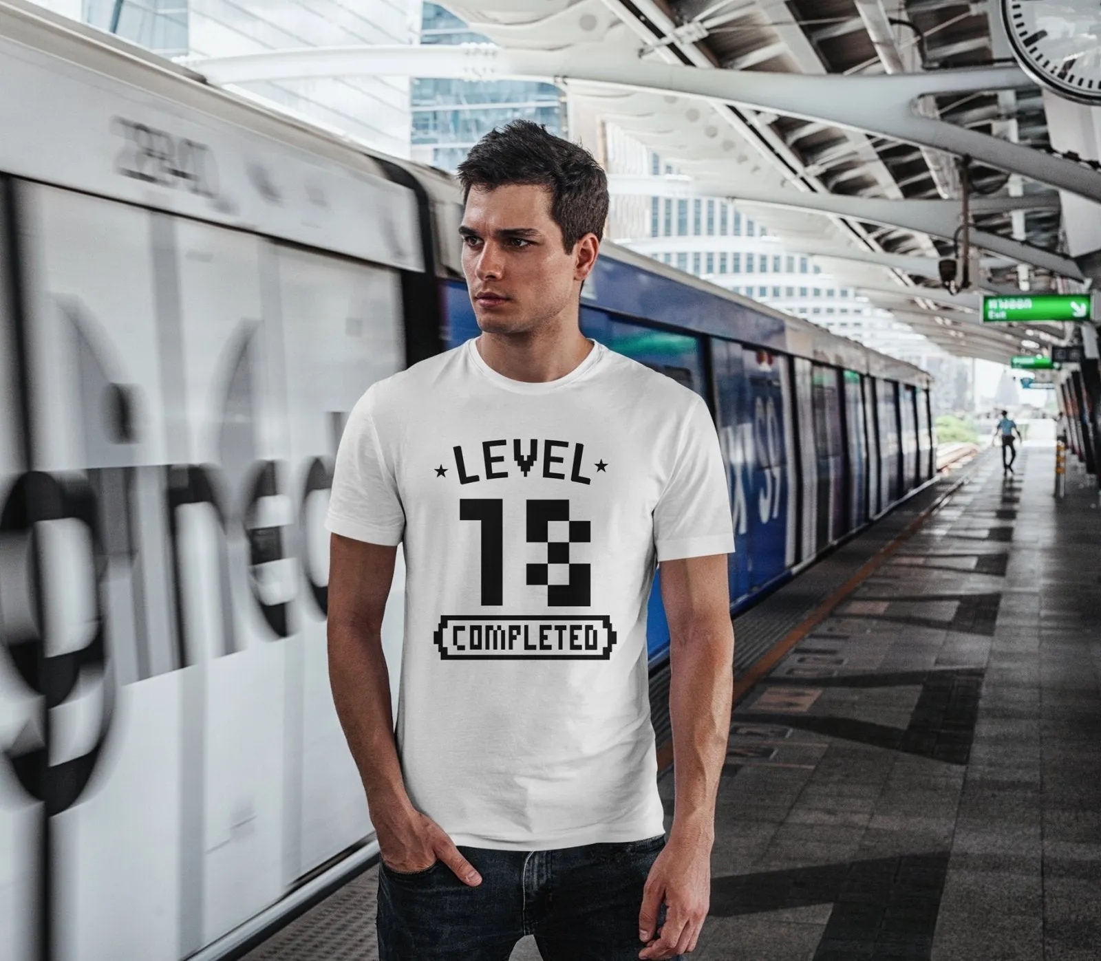 T-Shirt Herren - Level 18 completed